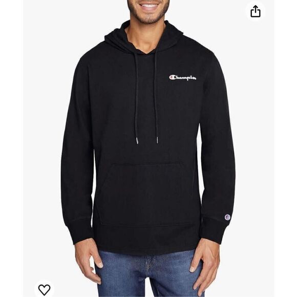 Champion Men's Long Sleeve Jersey Pullover Hoodie Size Large - Picture 1 of 5